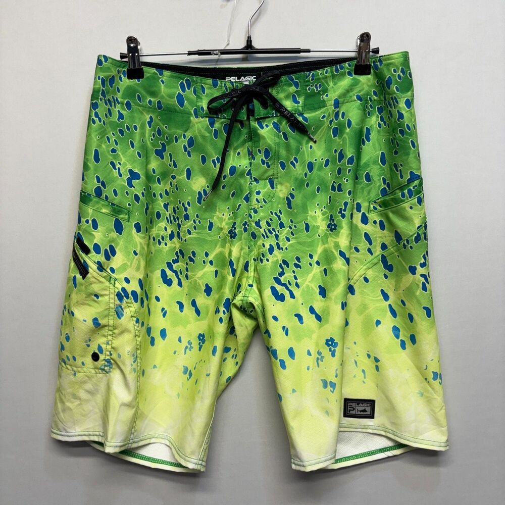 Pelagic Men Size 34 Sharkskin Board Shorts Swim Trunks C125 -7